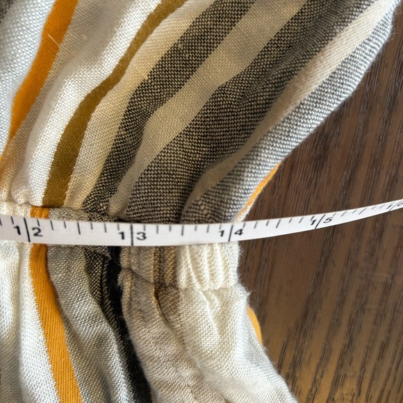 Striped V-neck Sleeveless Jumpsuit, Elasticized Waistband, Wide Leg - Picture 8 of 8